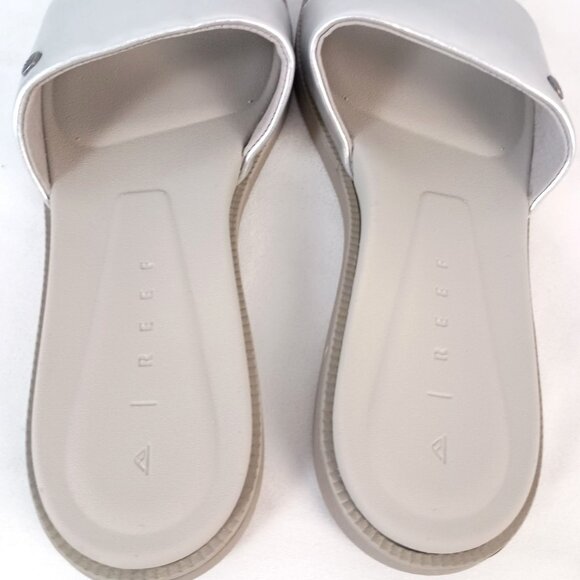 Reef Sunny Arrianah Slide Sandals Silver Womens 10 Comfort - Picture 11 of 12